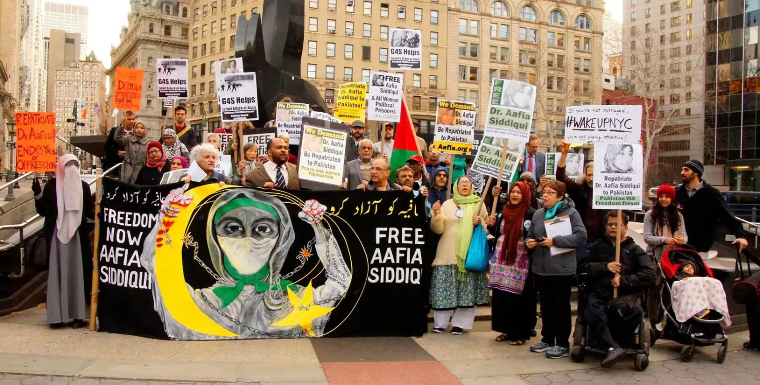 New York City protest calls for freedom for Aafia Siddiqui